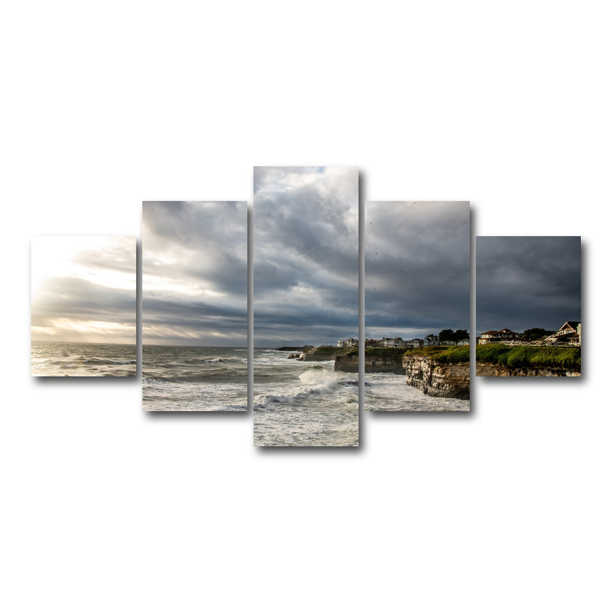 AUTO-MOCKUP WHITE | Santa Cruz Sunset | 5 Piece | Gallery Wrap Canvas | group=5_short