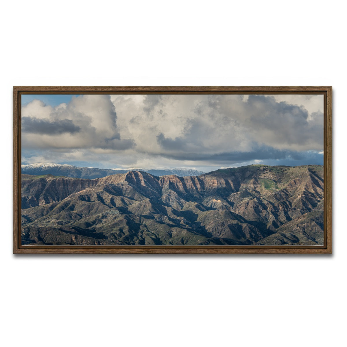 AUTO-MOCKUP WHITE | Santa Ynez Mountains | 1 Piece | Walnut Framed Canvas | group=2x1