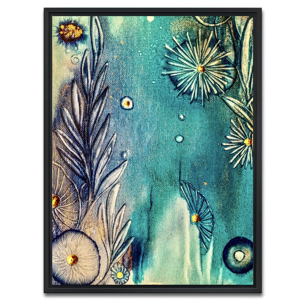 AUTO-MOCKUP WHITE | Sapphire Reef | 1 Piece | Black Framed Canvas | group=3x4