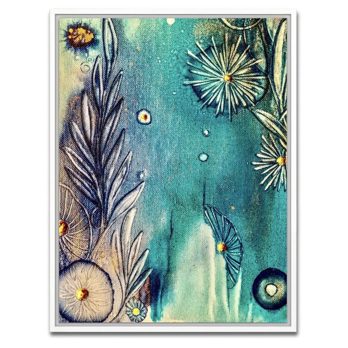 AUTO-MOCKUP WHITE | Sapphire Reef | 1 Piece | White Framed Canvas | group=3x4