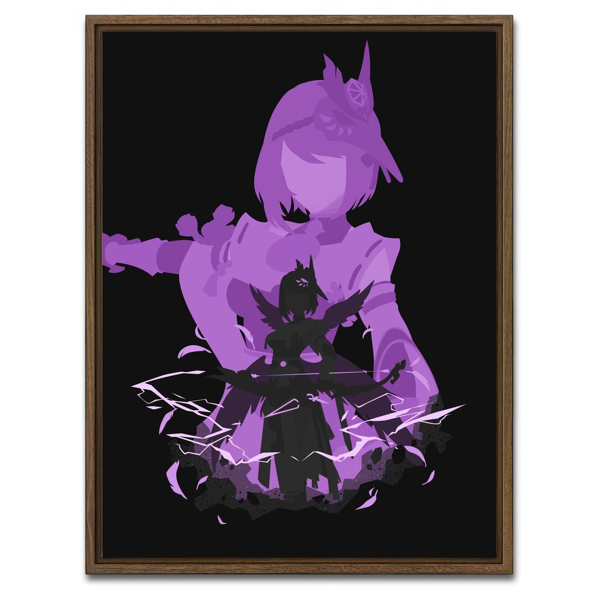 AUTO-MOCKUP WHITE | Sara | 1 Piece | Walnut Framed Canvas | group=3x4