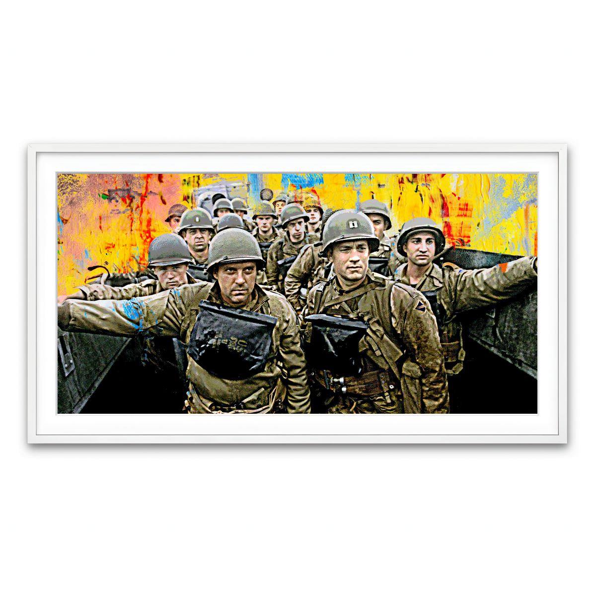 Framed Print 2x1 White