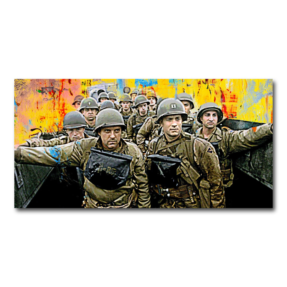 AUTO-MOCKUP WHITE | Saving Private Ryan Abstract | 1 Piece | Gallery Wrap Canvas | group=2x1