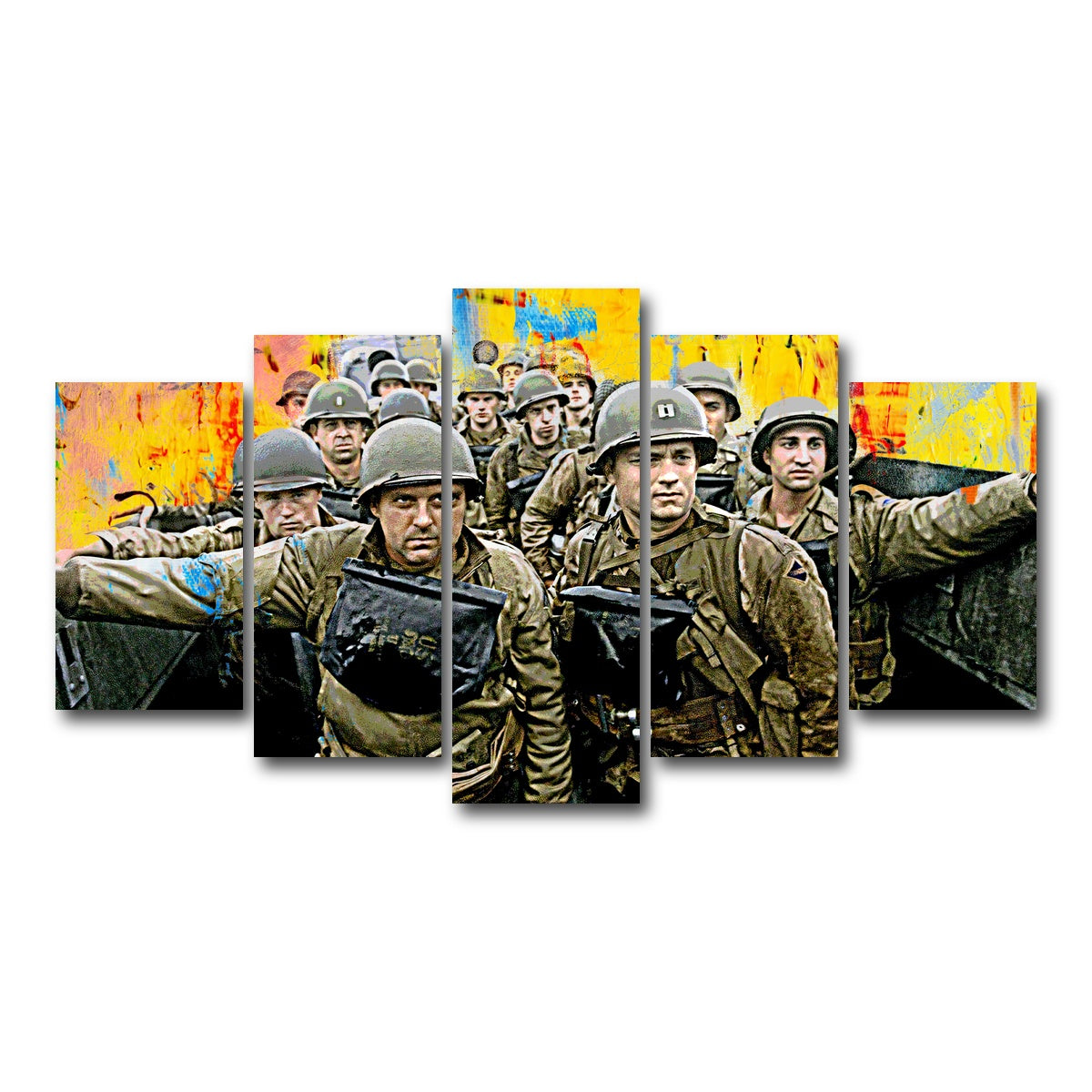 AUTO-MOCKUP WHITE | Saving Private Ryan Abstract | 5 Piece | Gallery Wrap Canvas | group=5_normal