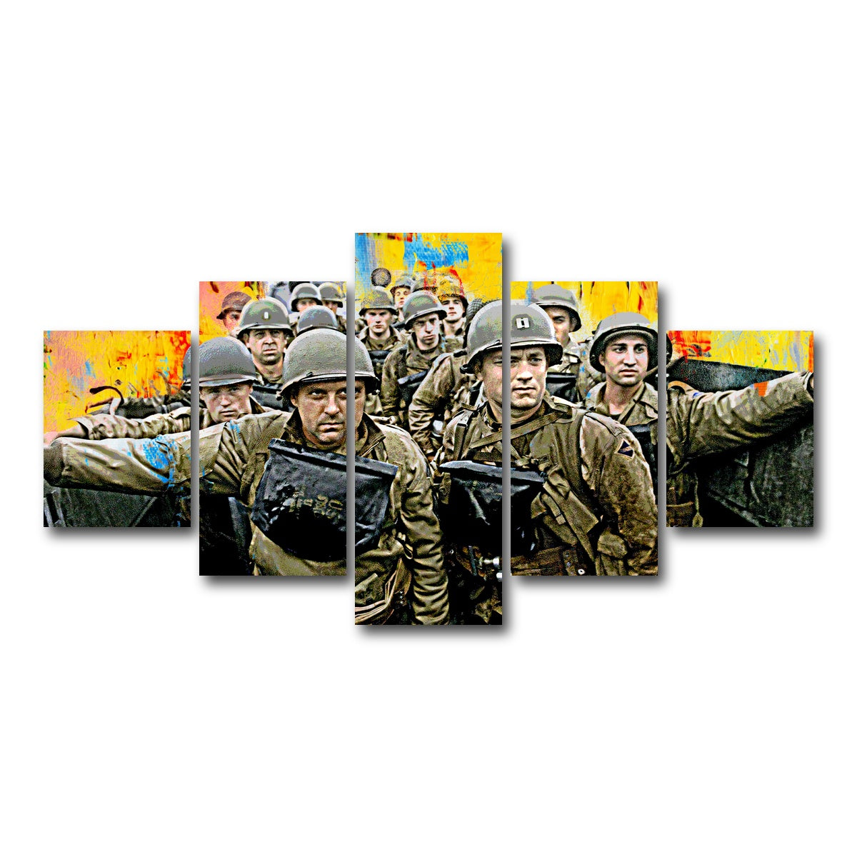 AUTO-MOCKUP WHITE | Saving Private Ryan Abstract | 5 Piece | Gallery Wrap Canvas | group=5_short
