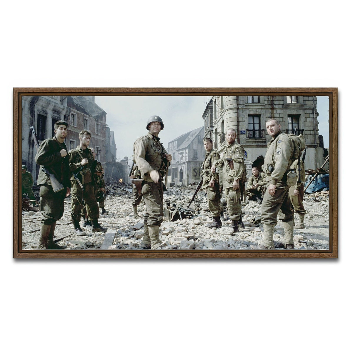 AUTO-MOCKUP WHITE | Saving Private Ryan | 1 Piece | Walnut Framed Canvas | group=2x1