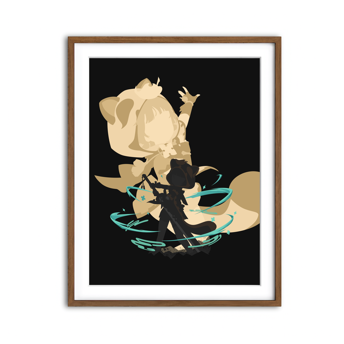 Framed Print 3x4 Walnut