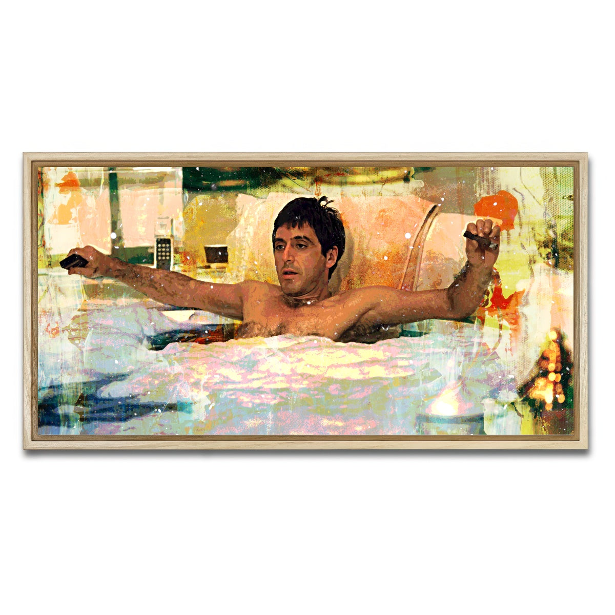 AUTO-MOCKUP WHITE | Scarface Bathtub | 1 Piece | Natural Framed Canvas | group=2x1