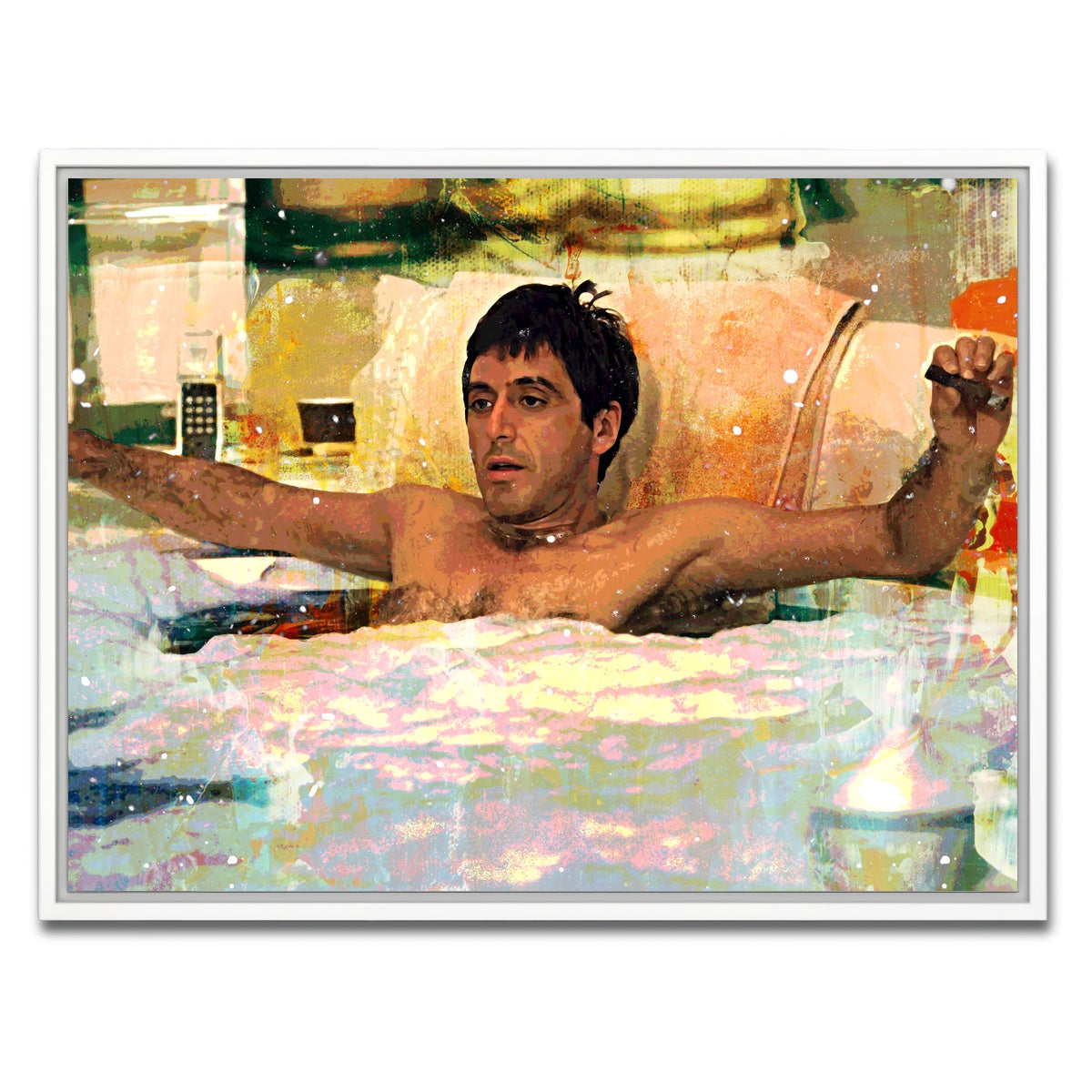 AUTO-MOCKUP WHITE | Scarface Bathtub | 1 Piece | White Framed Canvas | group=4x3