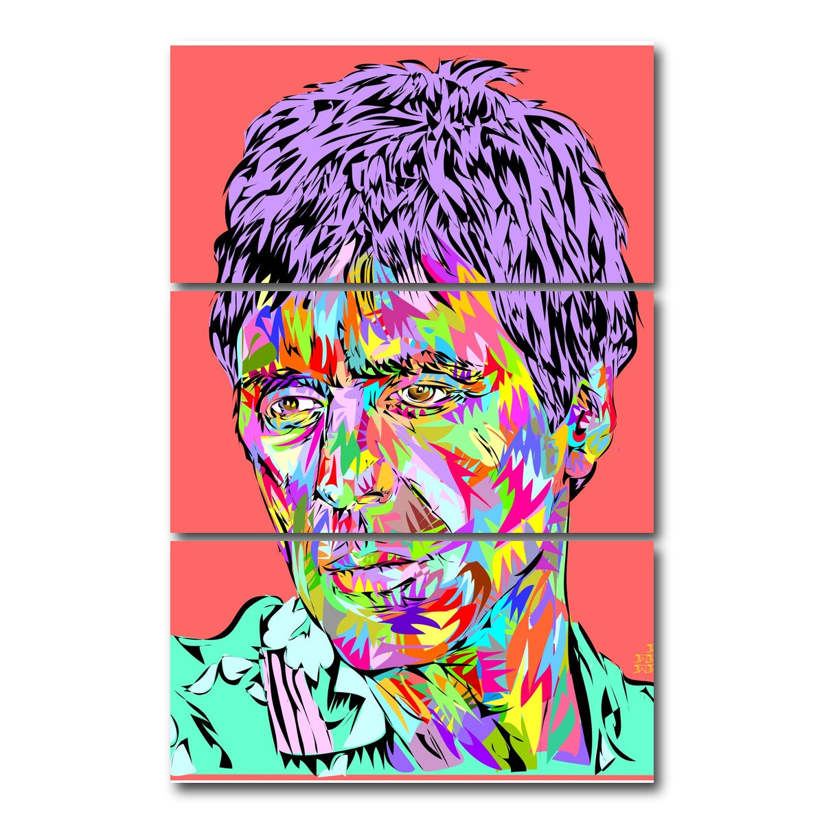 AUTO-MOCKUP WHITE | Scarface Color | 3 Piece | Gallery Wrap Canvas | group=12x24_stacked