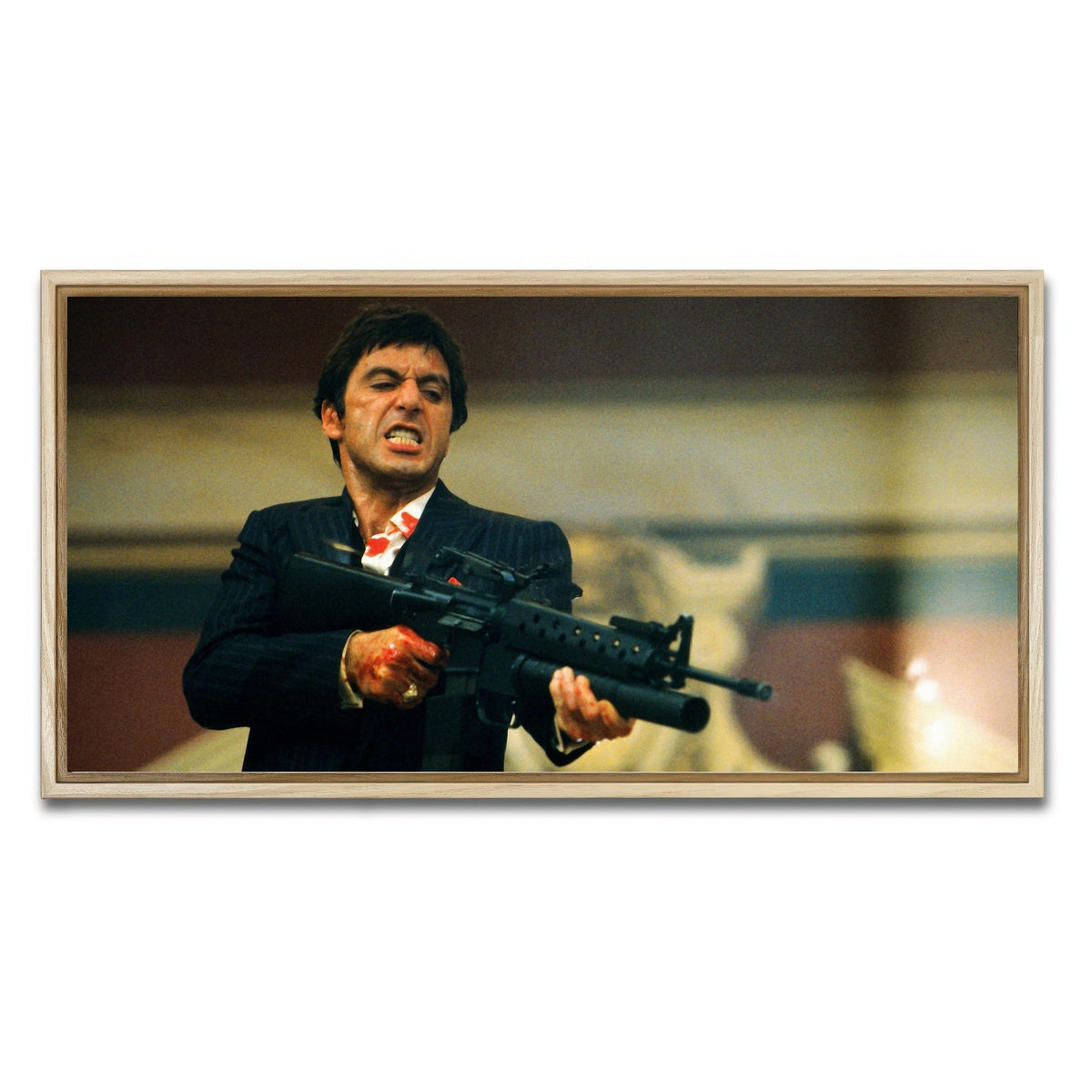 AUTO-MOCKUP WHITE | Scarface | 1 Piece | Natural Framed Canvas | group=2x1