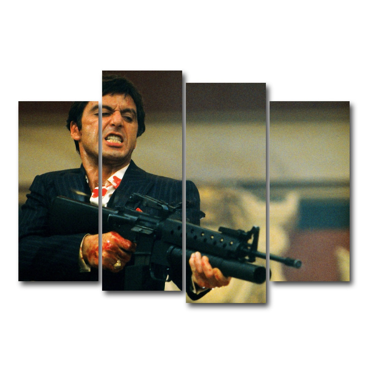 AUTO-MOCKUP WHITE | Scarface | 4 Piece | Gallery Wrap Canvas | group=4_normal