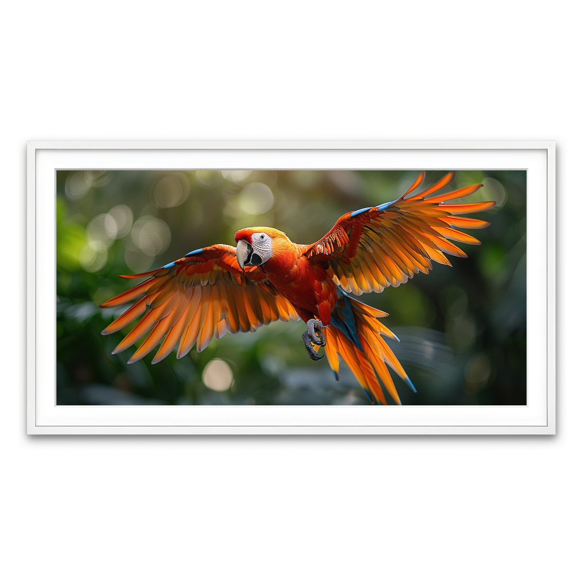 Framed Print 2x1 White