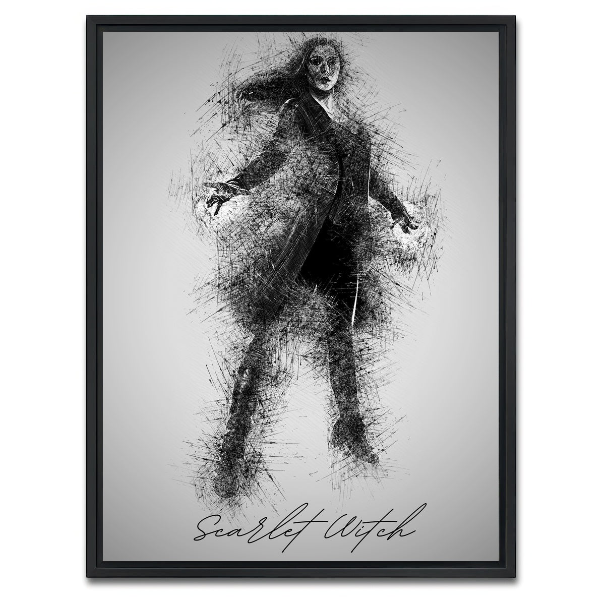 AUTO-MOCKUP WHITE | Scarlet Witch | 1 Piece | Black Framed Canvas | group=3x4