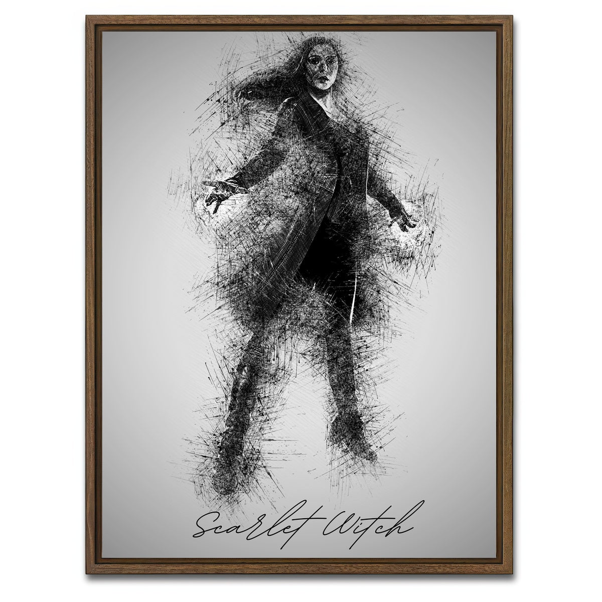 AUTO-MOCKUP WHITE | Scarlet Witch | 1 Piece | Walnut Framed Canvas | group=3x4