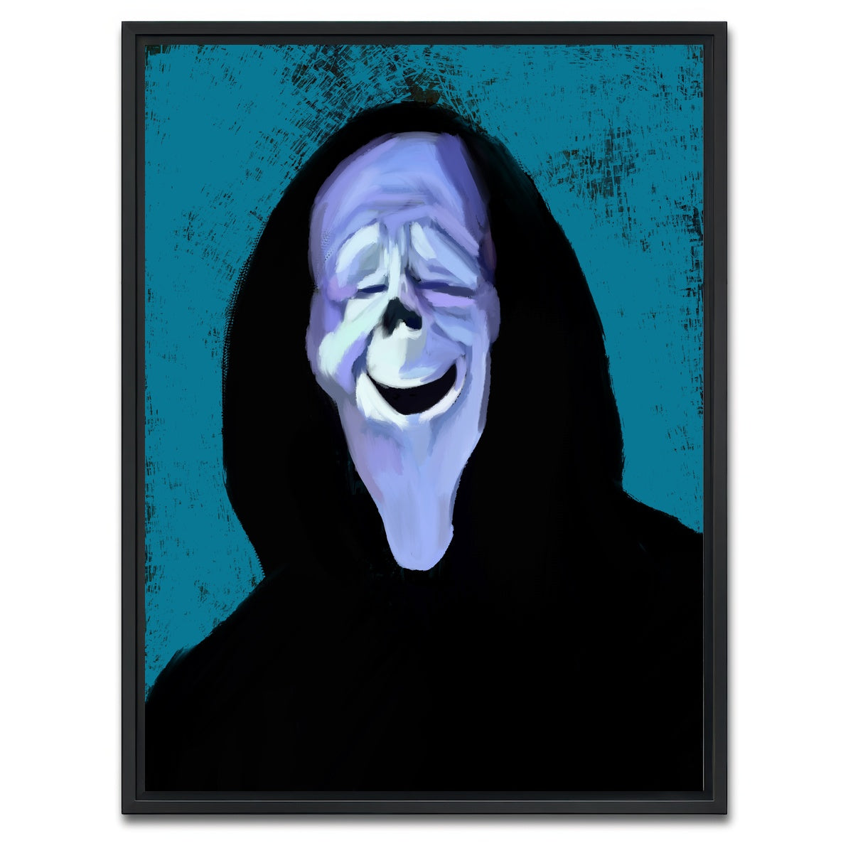 AUTO-MOCKUP WHITE | Scary Movie Ghostface | 1 Piece | Black Framed Canvas | group=3x4