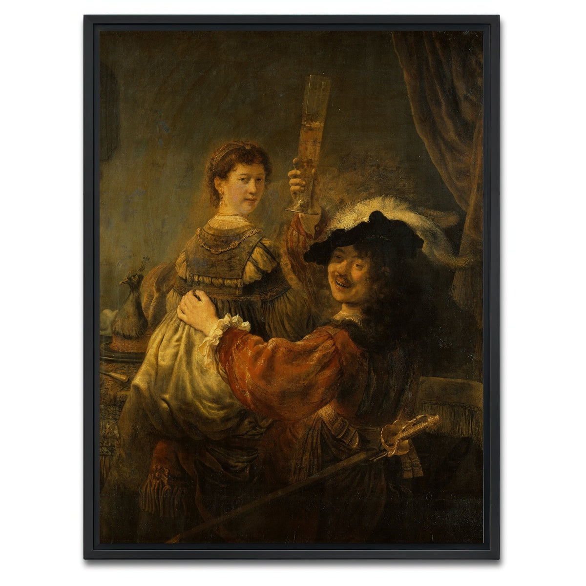 AUTO-MOCKUP WHITE | Scene of the Prodigal Son | 1 Piece | Black Framed Canvas | group=3x4