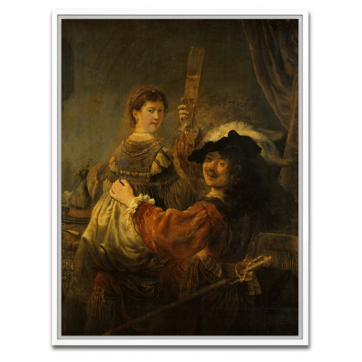 AUTO-MOCKUP WHITE | Scene of the Prodigal Son | 1 Piece | White Framed Canvas | group=3x4
