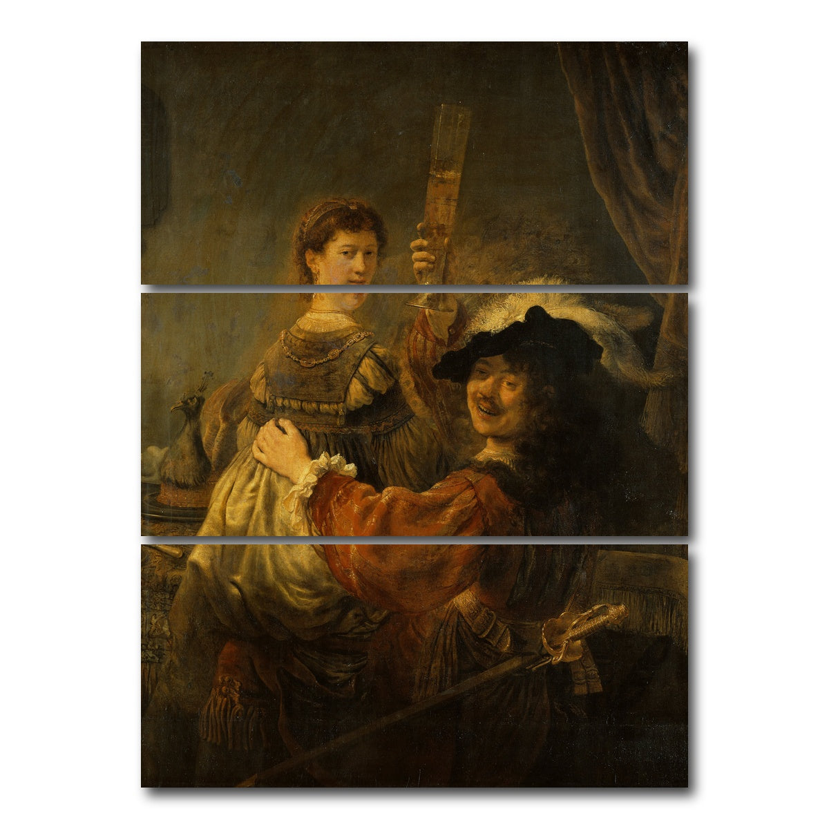 AUTO-MOCKUP WHITE | Scene of the Prodigal Son | 3 Piece | Gallery Wrap Canvas | group=8x18_stacked