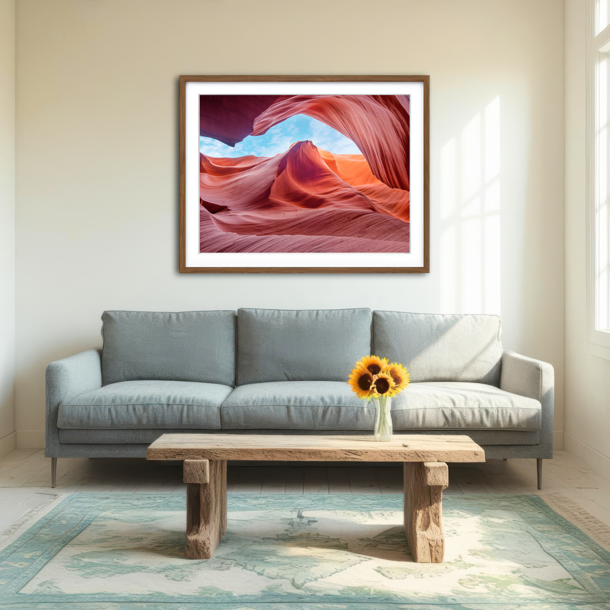 AUTO-MOCKUP ROOM | Scenic Antelope Canyon Wall Art