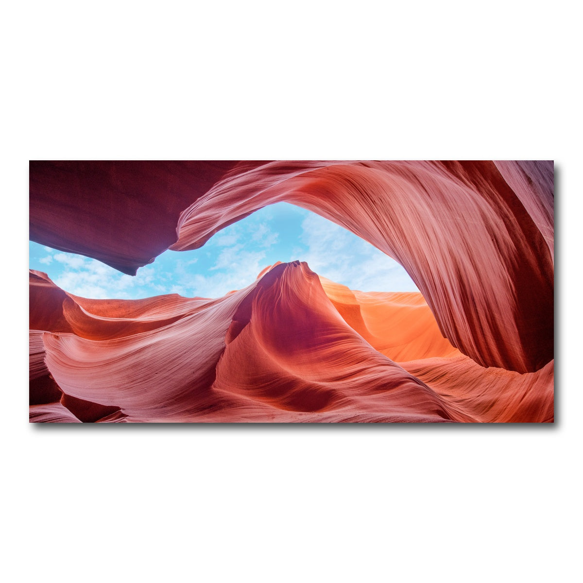 AUTO-MOCKUP WHITE | Scenic Antelope Canyon | 1 Piece | Gallery Wrap Canvas | group=2x1