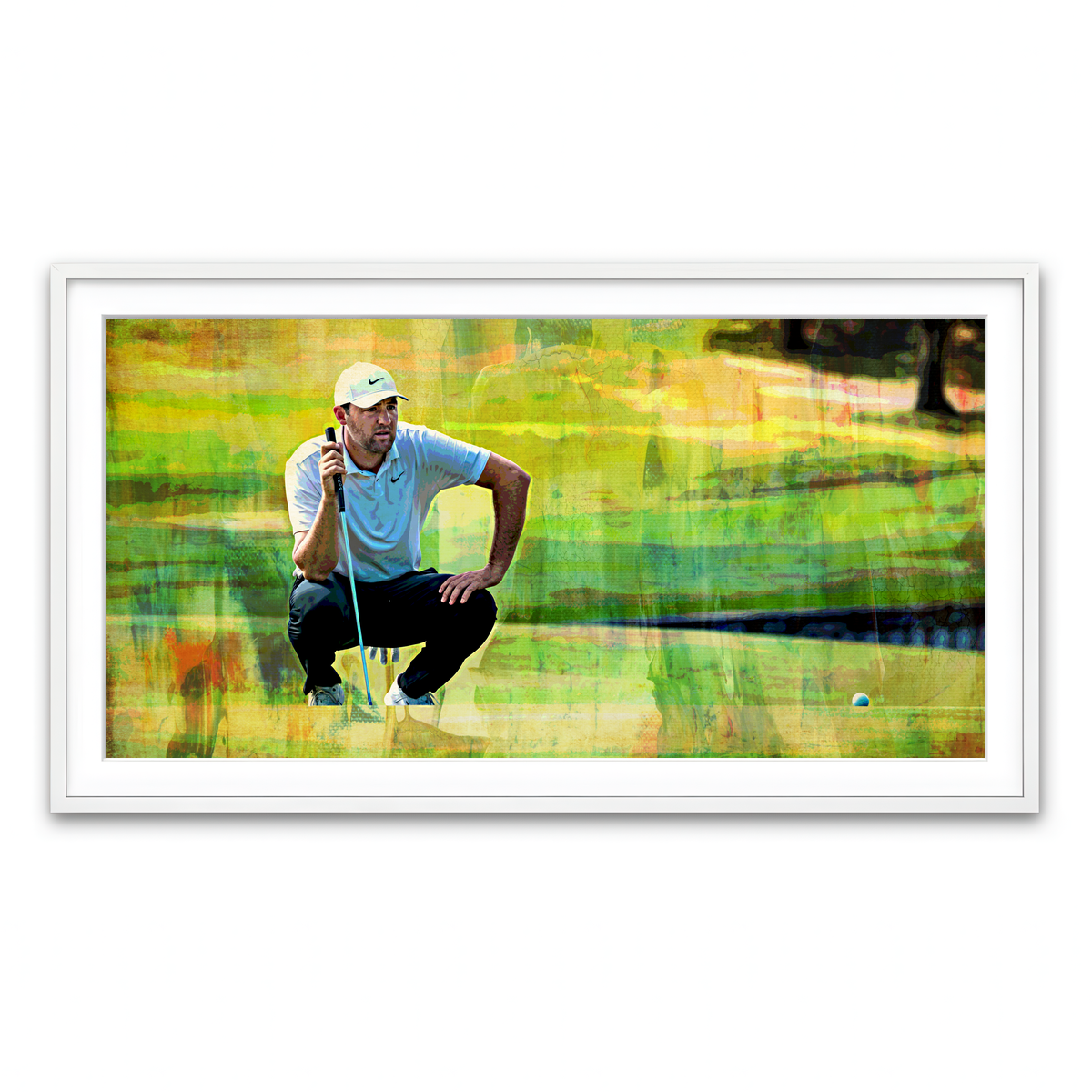 Framed Print 2x1 White