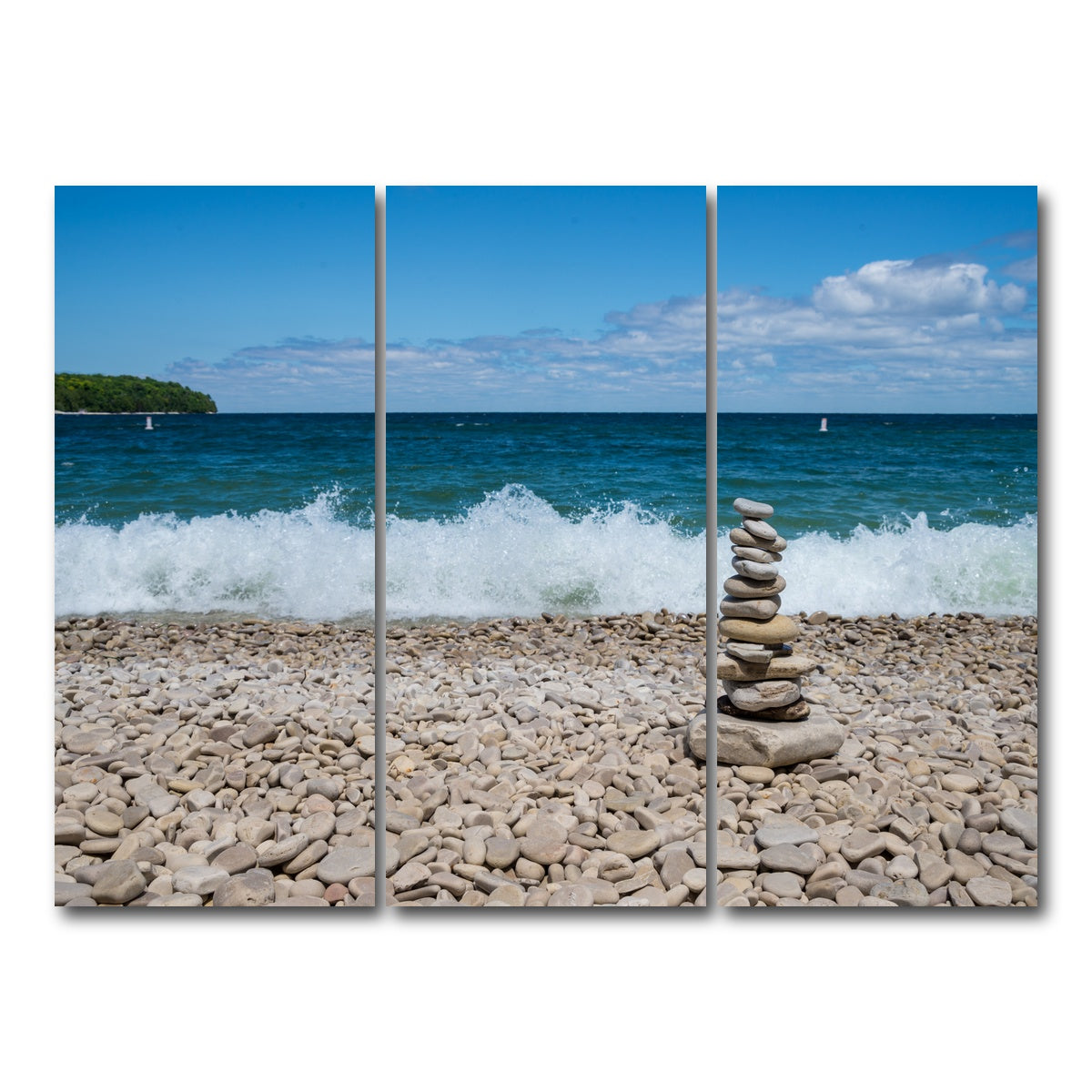 AUTO-MOCKUP WHITE | School House Beach | 3 Piece | Gallery Wrap Canvas | group=8x18