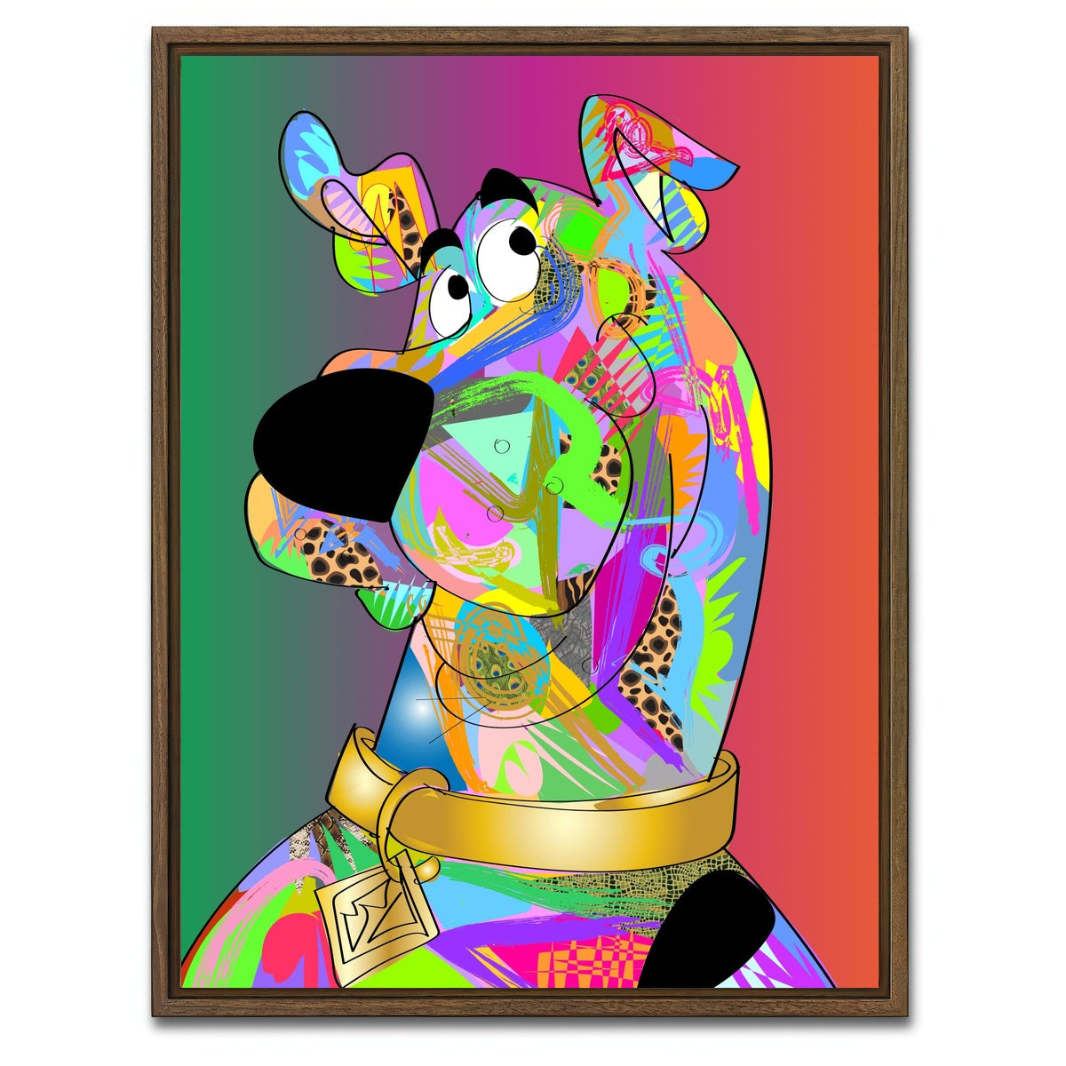 AUTO-MOCKUP WHITE | Scooby Doo | 1 Piece | Walnut Framed Canvas | group=3x4