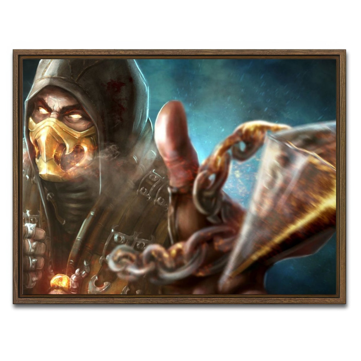 AUTO-MOCKUP WHITE | Scorpion | 1 Piece | Walnut Framed Canvas | group=4x3