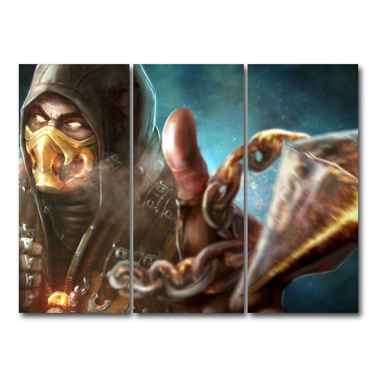 AUTO-MOCKUP WHITE | Scorpion | 3 Piece | Gallery Wrap Canvas | group=8x18