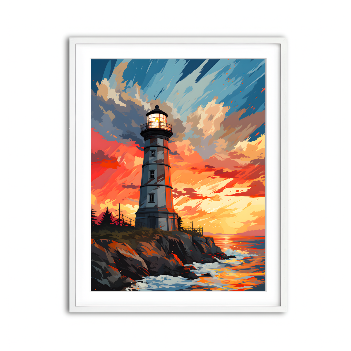 Framed Print 3x4 White
