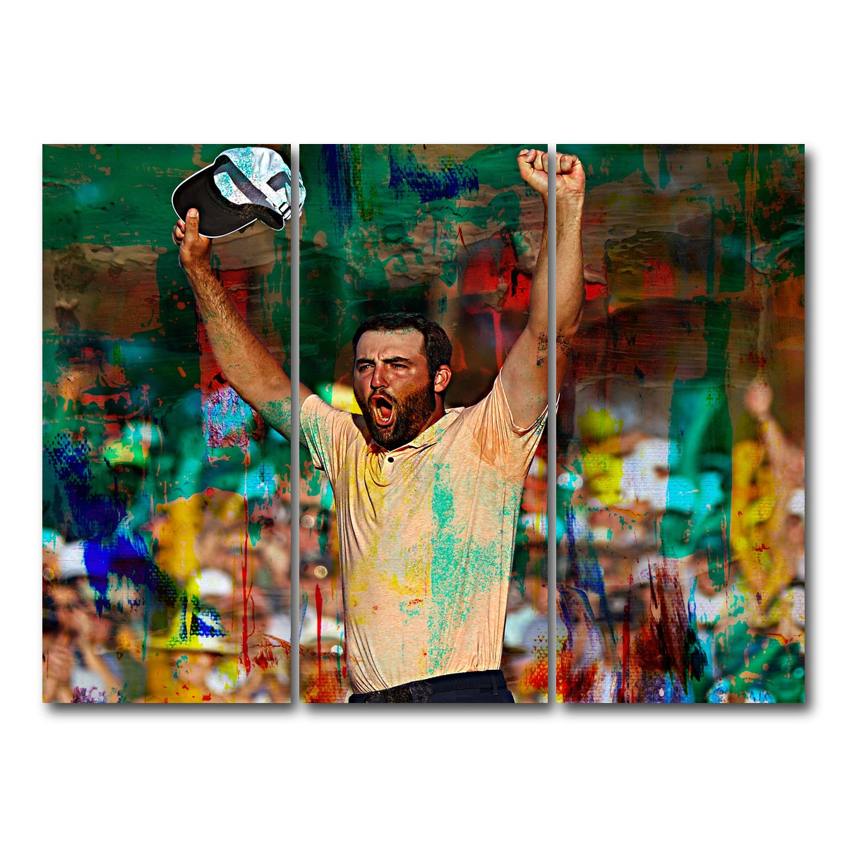 AUTO-MOCKUP WHITE | Scottie Scheffler | 3 Piece | Gallery Wrap Canvas | group=8x18