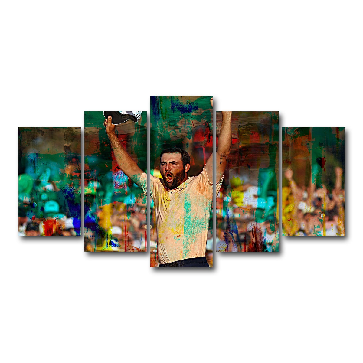 AUTO-MOCKUP WHITE | Scottie Scheffler | 5 Piece | Gallery Wrap Canvas | group=5_normal