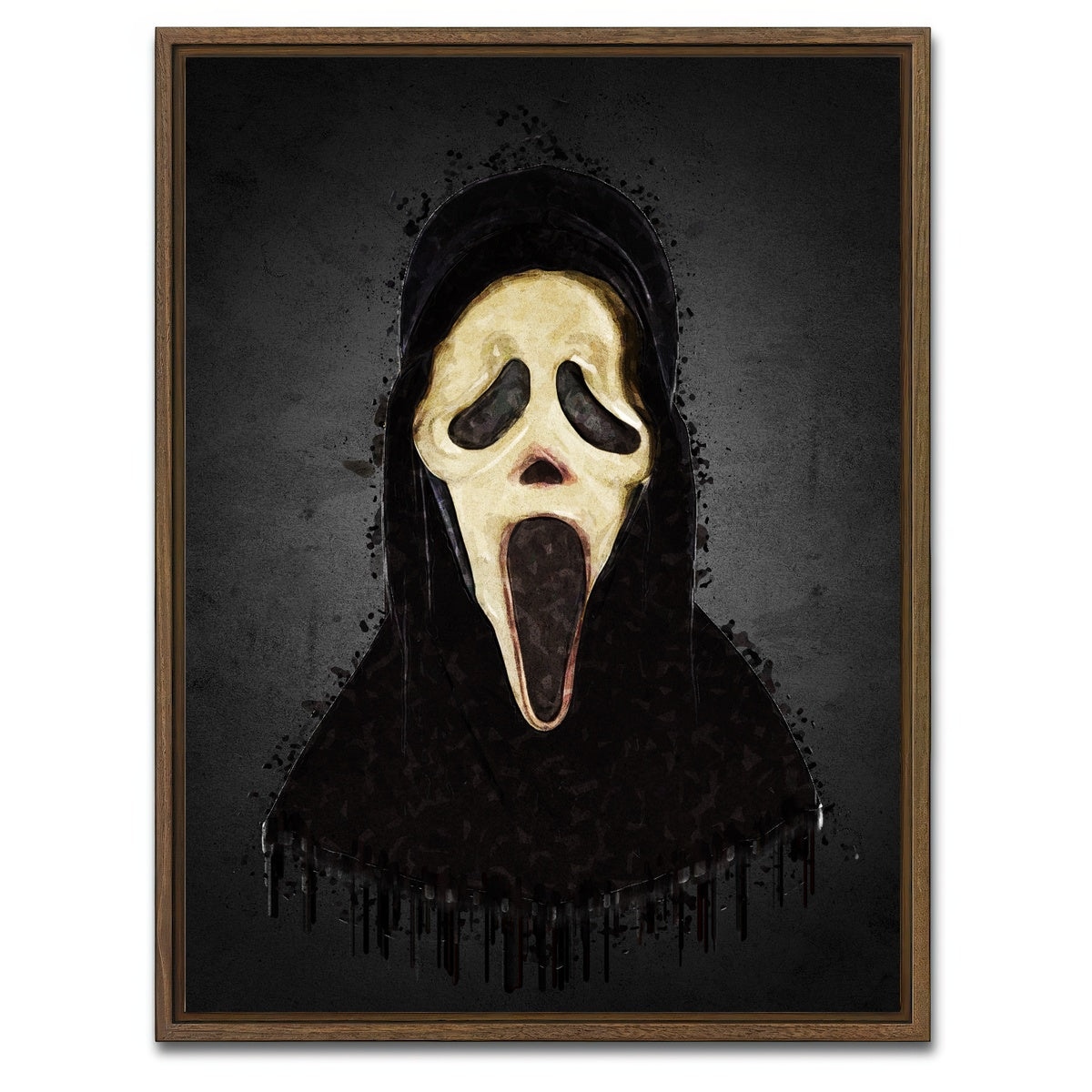 AUTO-MOCKUP WHITE | Scream Portrait | 1 Piece | Walnut Framed Canvas | group=3x4