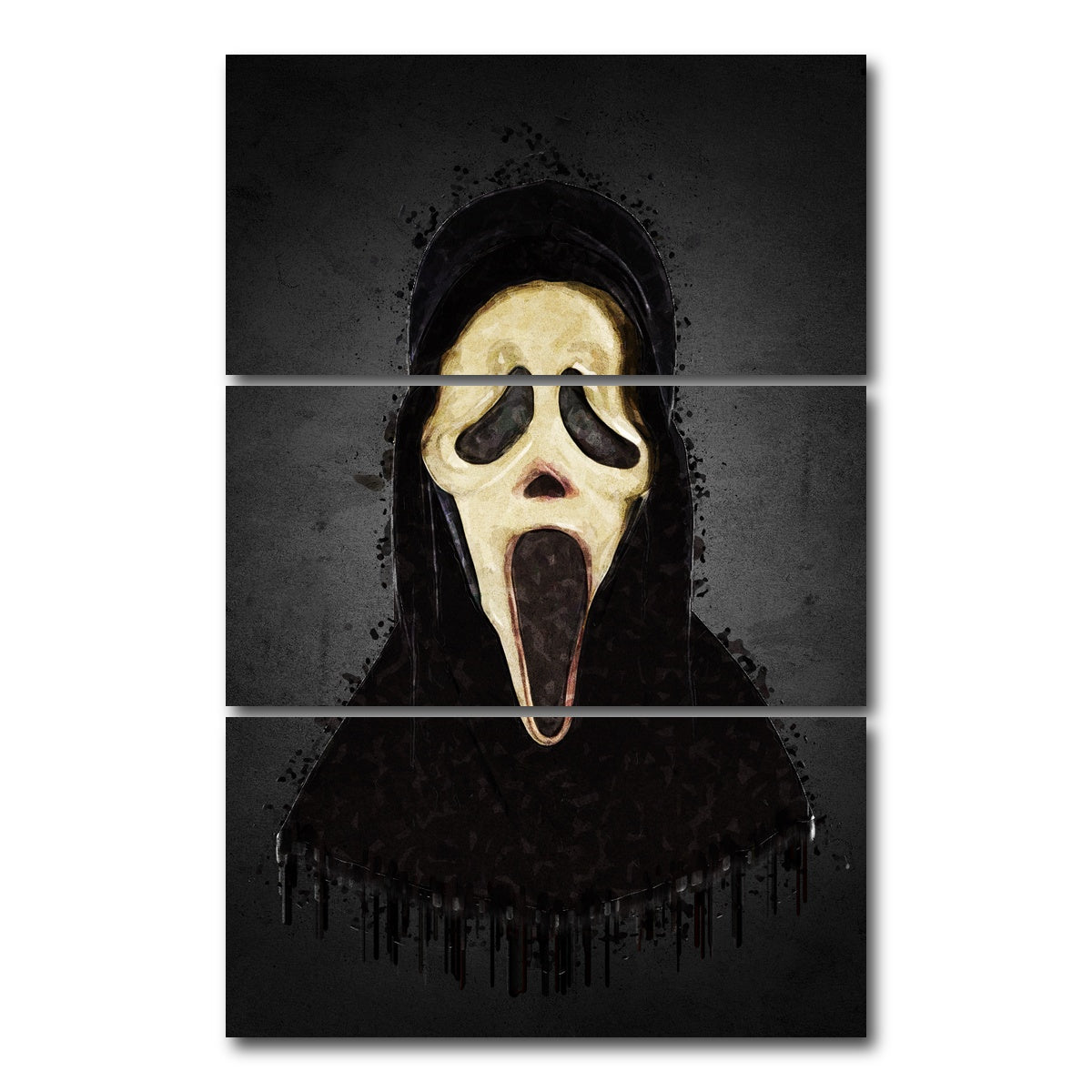 AUTO-MOCKUP WHITE | Scream Portrait | 3 Piece | Gallery Wrap Canvas | group=12x24_stacked