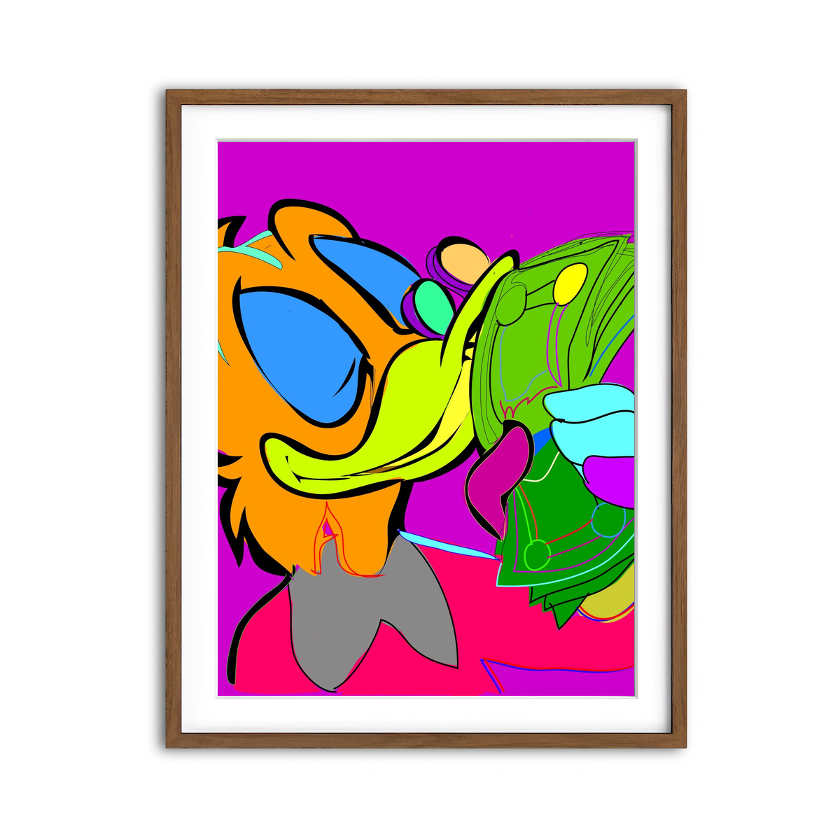 Framed Print 3x4 Walnut