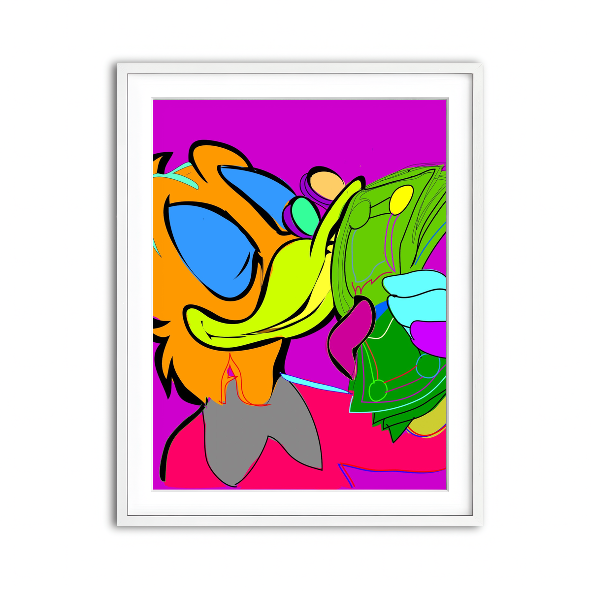 Framed Print 3x4 White