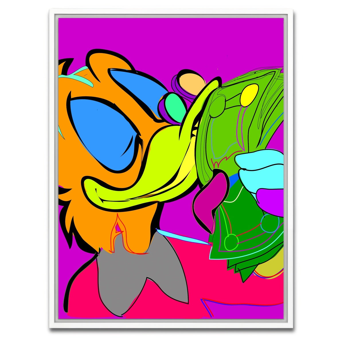 AUTO-MOCKUP WHITE | Scrooge McDuck | 1 Piece | White Framed Canvas | group=3x4