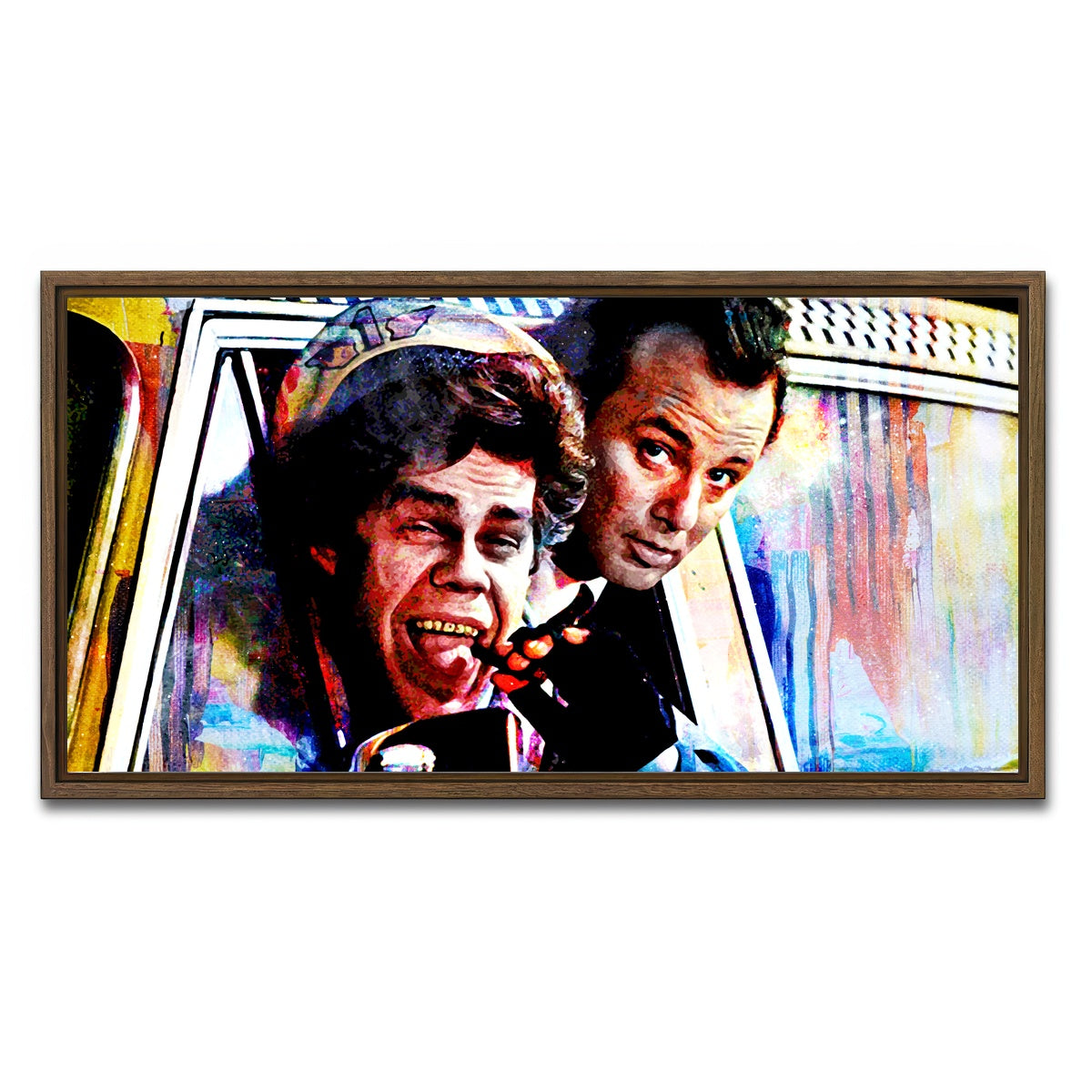 AUTO-MOCKUP WHITE | Scrooged Cabbie | 1 Piece | Walnut Framed Canvas | group=2x1