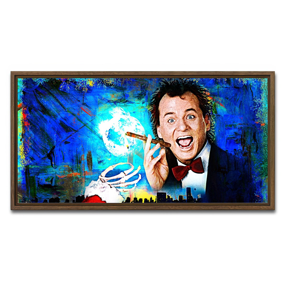 AUTO-MOCKUP WHITE | Scrooged | 1 Piece | Walnut Framed Canvas | group=2x1