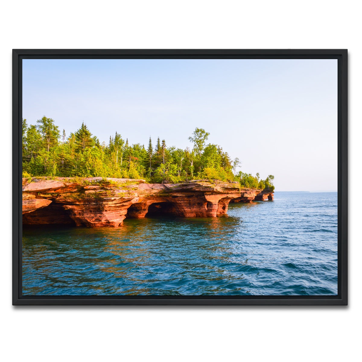 AUTO-MOCKUP WHITE | Sea Caves Apostle Islands | 1 Piece | Black Framed Canvas | group=4x3