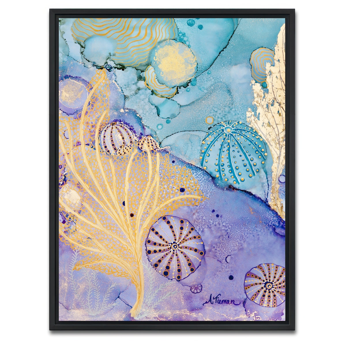 AUTO-MOCKUP WHITE | Sea Urchin Hideaway | 1 Piece | Black Framed Canvas | group=3x4