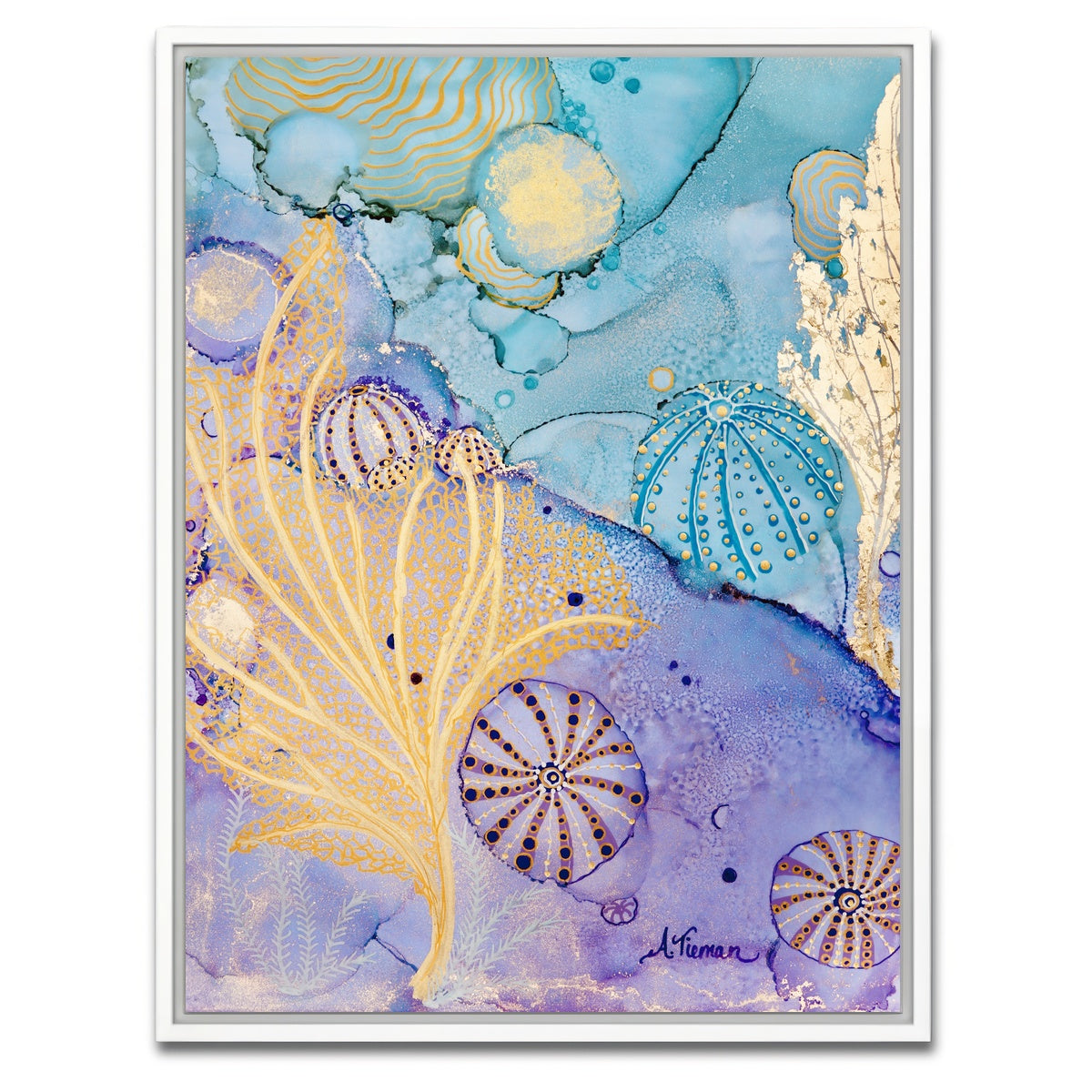 AUTO-MOCKUP WHITE | Sea Urchin Hideaway | 1 Piece | White Framed Canvas | group=3x4