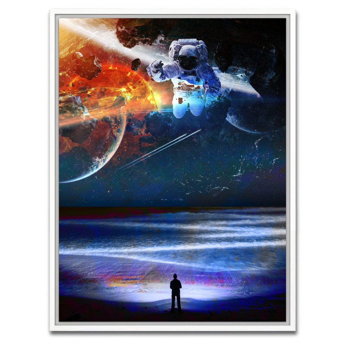 AUTO-MOCKUP WHITE | Sea and Space | 1 Piece | White Framed Canvas | group=3x4