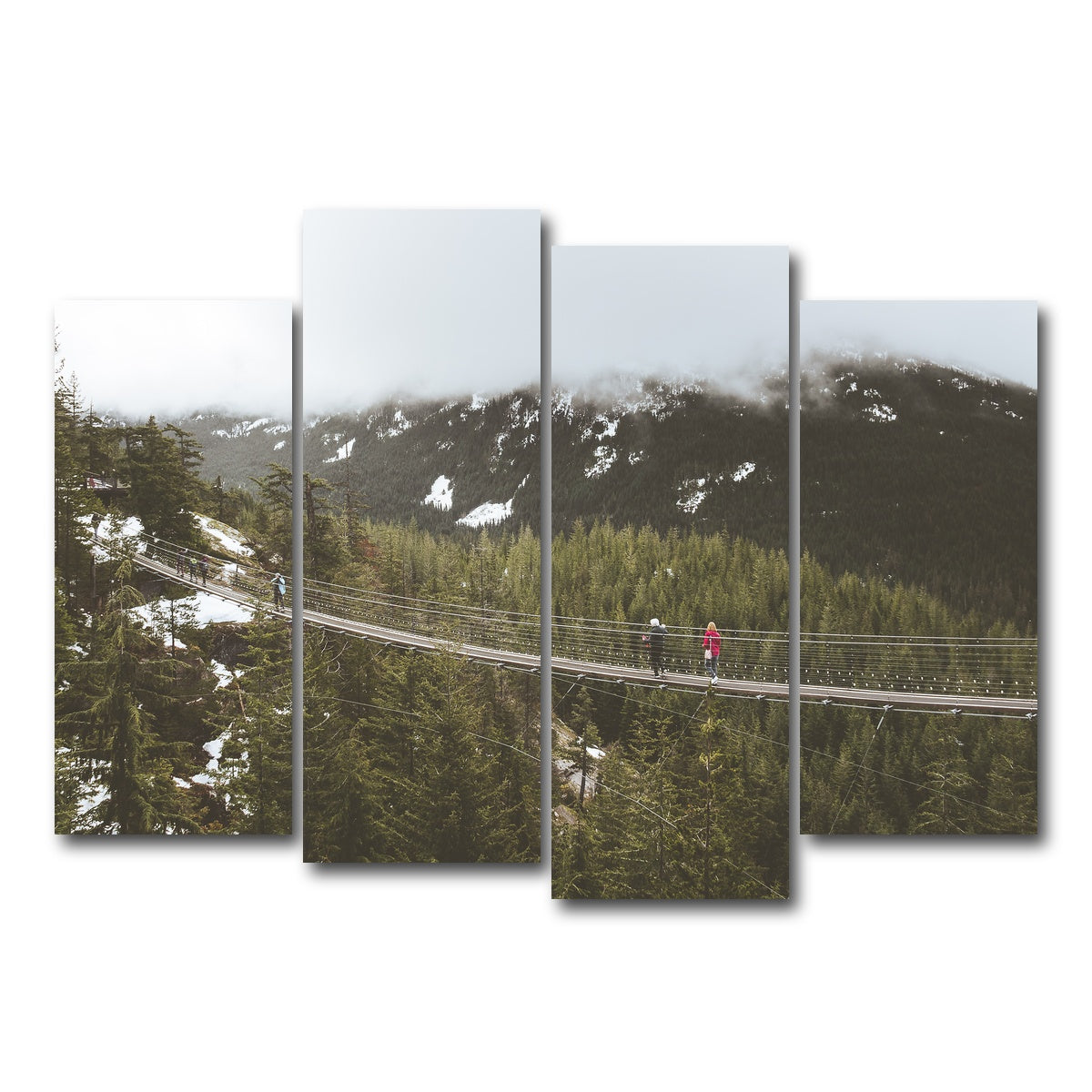 AUTO-MOCKUP WHITE | Sea to Sky Suspension Bridge Canada | 4 Piece | Gallery Wrap Canvas | group=4_normal
