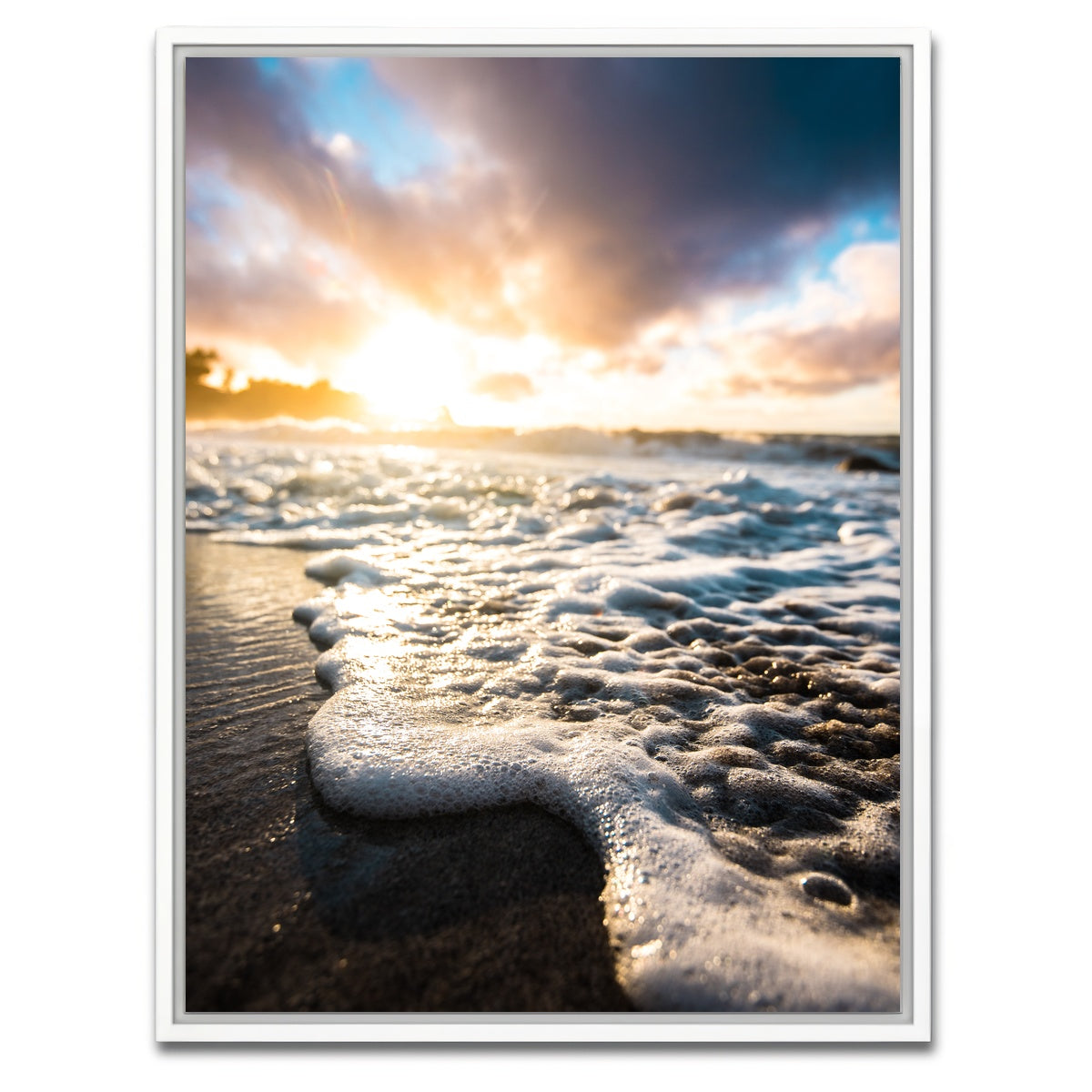 AUTO-MOCKUP WHITE | Seafoam Sunrise | 1 Piece | White Framed Canvas | group=3x4