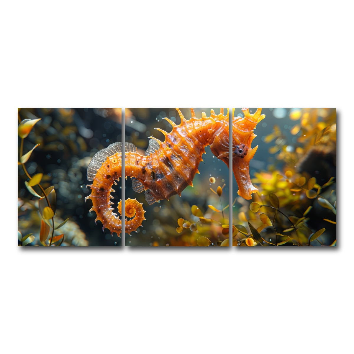 AUTO-MOCKUP WHITE | Seahorse | 3 Piece | Gallery Wrap Canvas | group=18x24