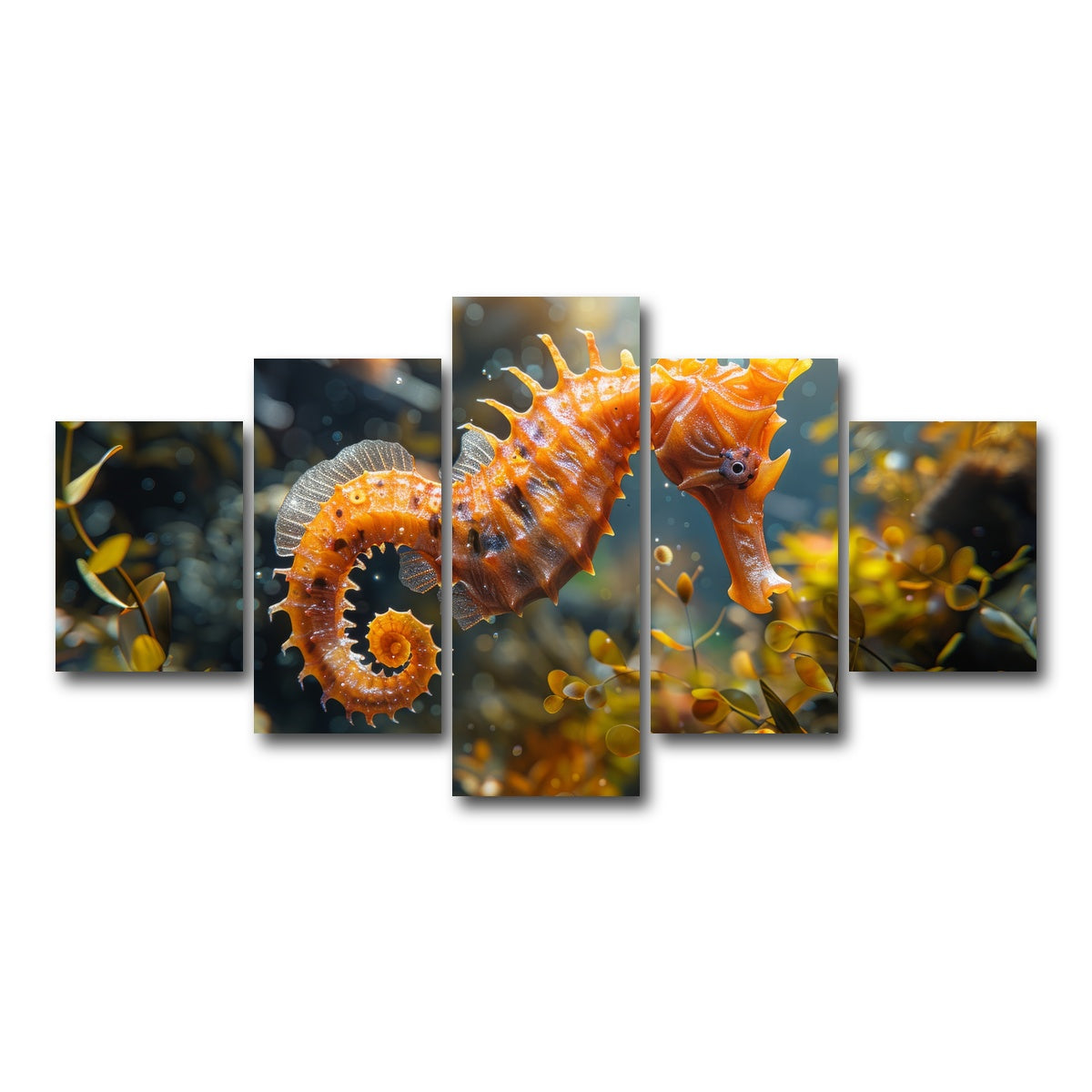 AUTO-MOCKUP WHITE | Seahorse | 5 Piece | Gallery Wrap Canvas | group=5_short