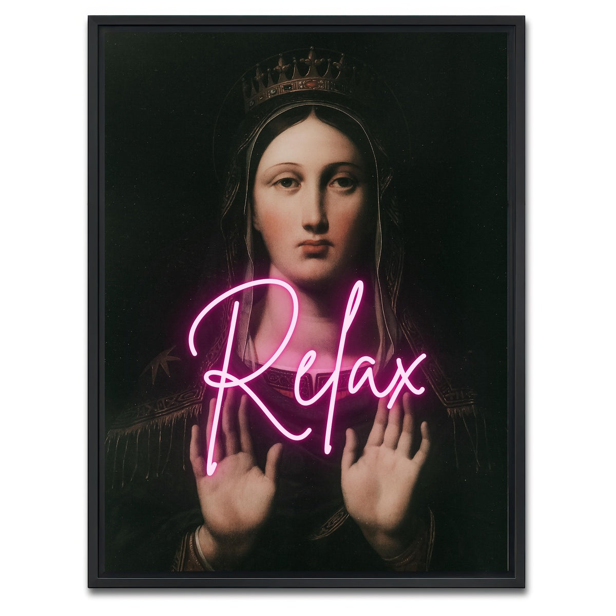 AUTO-MOCKUP WHITE | Seat Back, Relax and Enjoy The View | 1 Piece | Black Framed Canvas | group=3x4