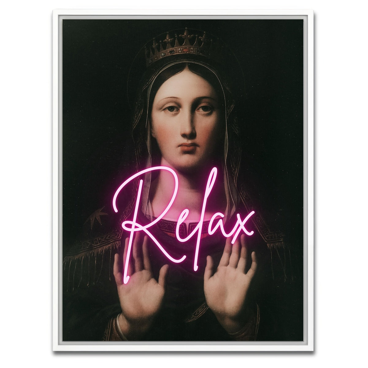 AUTO-MOCKUP WHITE | Seat Back, Relax and Enjoy The View | 1 Piece | White Framed Canvas | group=3x4